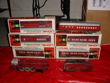 LIONEL 8101 CHICAGO ALTON C&A STEAM LOCOMOTIVE 6 PASSENGER CAR O GAUGE TRAIN SET
