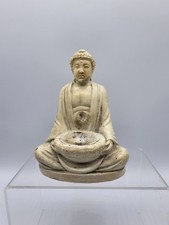 1939 Chalkware Buddha Statue Made in USA • Vintage Plaster Figurine • Marked