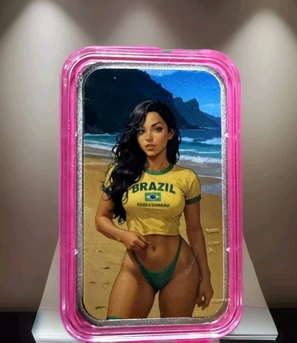 SEXY 1oz Bullion Baddie "Raffaela Rio" Brazilian Babe  .999 Fine Silver- No COA
