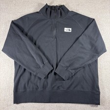 The North Face Pullover Sweatshirt Womens XL Black 1/4 Zip Mock Neck Fleece