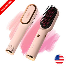3-in-1 Hot Air Hair Dryer Brush Ionic Volumizer Straightener Curler