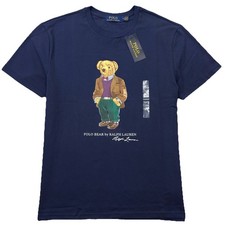 Polo Ralph Lauren Polo Bear Jersey T-Shirt Men  s M Navy Heritage Bear Preepy