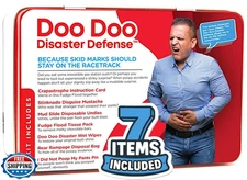 Shart Survival Kit - 7 Items - Emergency Poop Prank Gag Gift. Includes Wet Wi