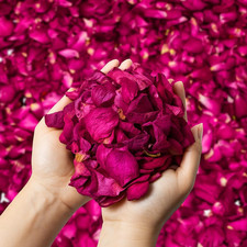 Dried Rose Petals Bulk 5Oz   Natural Red Flower Petals for Bath, Candle, Soap Ma