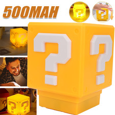 Mario Nachtlicht Würfel Lampe mit Spiel-Soundeffekten Kinderzimmer Deko Geschenk