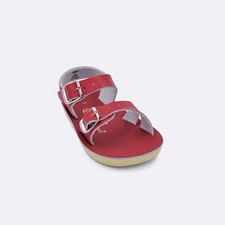 New Sun-San Salt Water Sandals,water safe Sea Wee style, red , infant 4,NWT