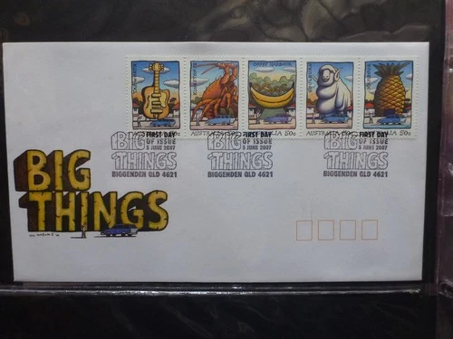 AUSTRALIA 2007 Big Things Strip 5 Stamps First Day Cover