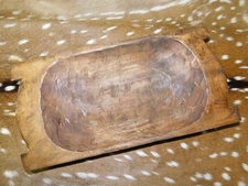 Carved Wooden Dough Bowl Primitive Wood Trencher Tray Rustic Home Decor  20"