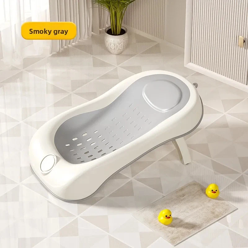 Newborn Convertible Bath Seat Lounger w/ Temp Sensor Anti-Slip Net