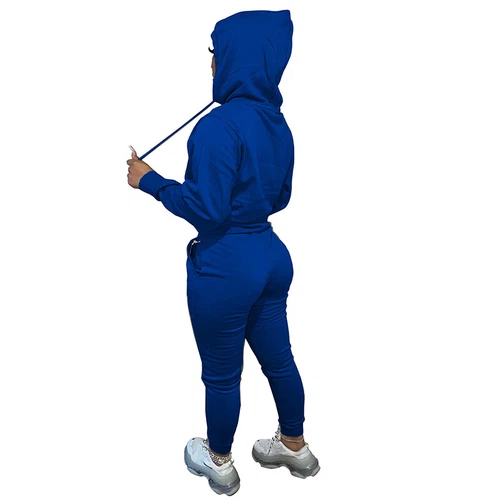 Ladies Jogger Set Long Sleeve Two Piece Outfit Women Loose Fit Jogging - Picture 51 of 141