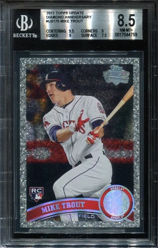2011 Mike Trout Rookie Card Topps Update Diamond Anniversary #US175 BGS 8.5