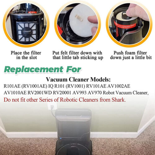 Compare to Part # XPMFRV1100&107KY1000AE for Shark IQ Robot Vacuum Fette Filter - Picture 8 of 12