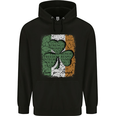 St Patricks Day Kleeblatt 3 Blatt Kleeblatt Herren 80% Baumwolle Hoodie