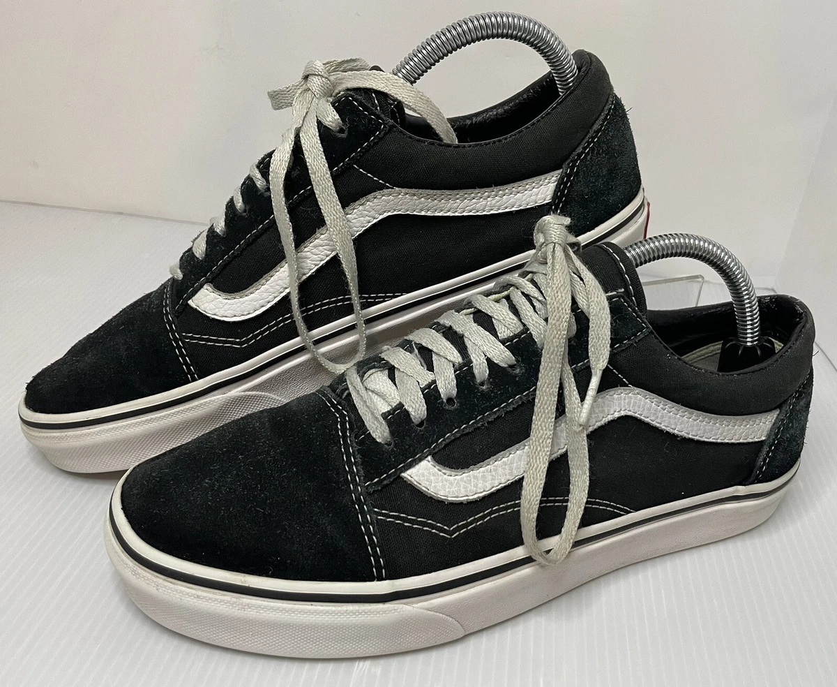 / Men\'s eBay Size Skool 9.5 8.0 Sneakers Classic White Vans Black Women\'s | Shoe Old