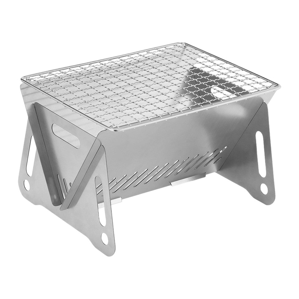Barbecue Grill Wood Burning Grill Stainless Steel Portable Foldable Grill eBay