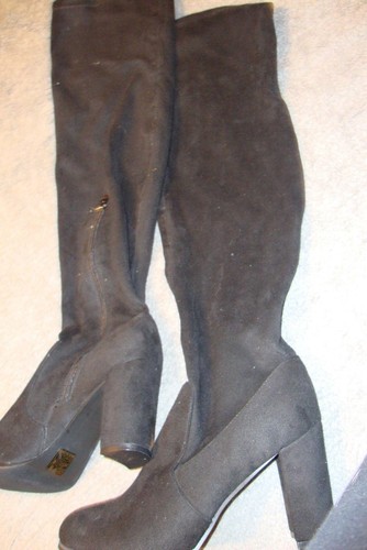 Shesole Mujer Alto del muslo sobre la rodilla Botas Negras Talla EUR:42  US:10.5 157 | eBay