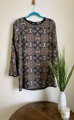 one clothing Dresses Kaleidoscope Bell Sleeve Boho Tunic Size S  Multicolored | eBay