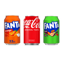 Coca Cola, Fanta Orange & Fanta Exotic 24 x 0,33l Dose (ingesamt 72 x 0,33l)