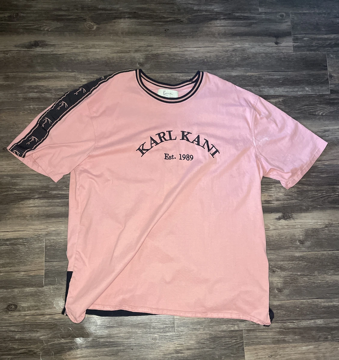 Vintage Karl Kani Tee Shirt 90s Hip Hop Clothing Pink Black Size XXL