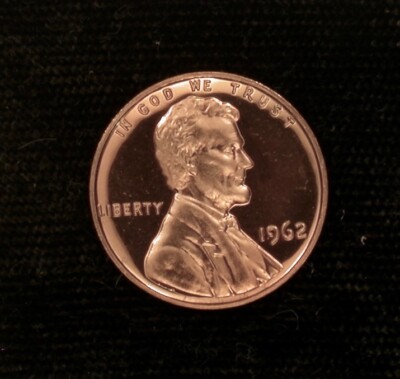 1962 1c HIGH GRADE CAMEO PROOF !!!!! BEAUTIFUL 2-SIDED FROST !!!!!
