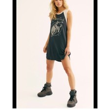 Free People Women's Black Johnny Cash Tunic By Daydreamer