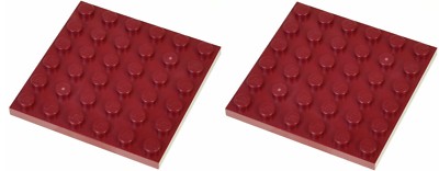LEGO dunkelrote Platte 6x6 2 Stück (3958) NEU!!!