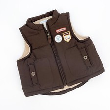 Janie and Jack 3-6mo Quilted Patchwork Puffer Vest Sherpa Lined