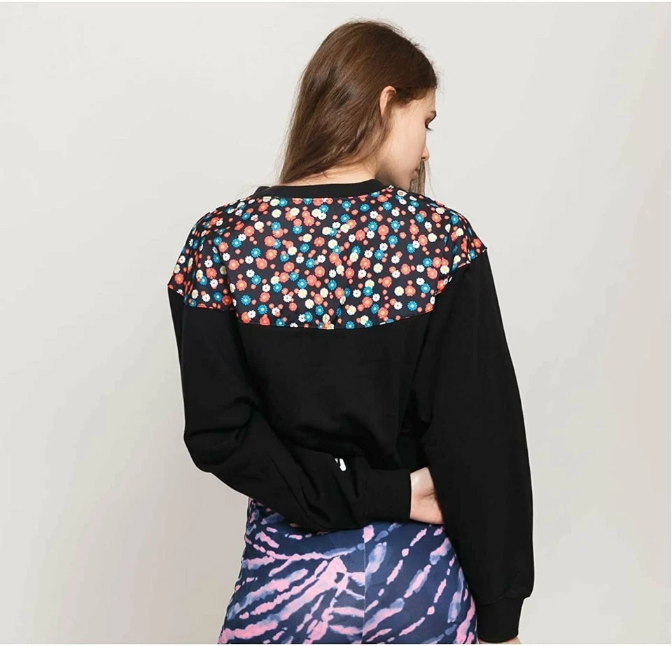 Nike NSW Heritage Crew Fleece Floral Black/White MD - Image 3 of 4