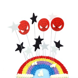 Kids Spider Man Theme Fete D Anniversaire Cupcake Decoration 12pcs Wrappers 12pcs Toppers Ebay