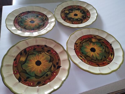 Certified International Margaret Le Van Sunflower 2 Dinner and 4 Salad Plates