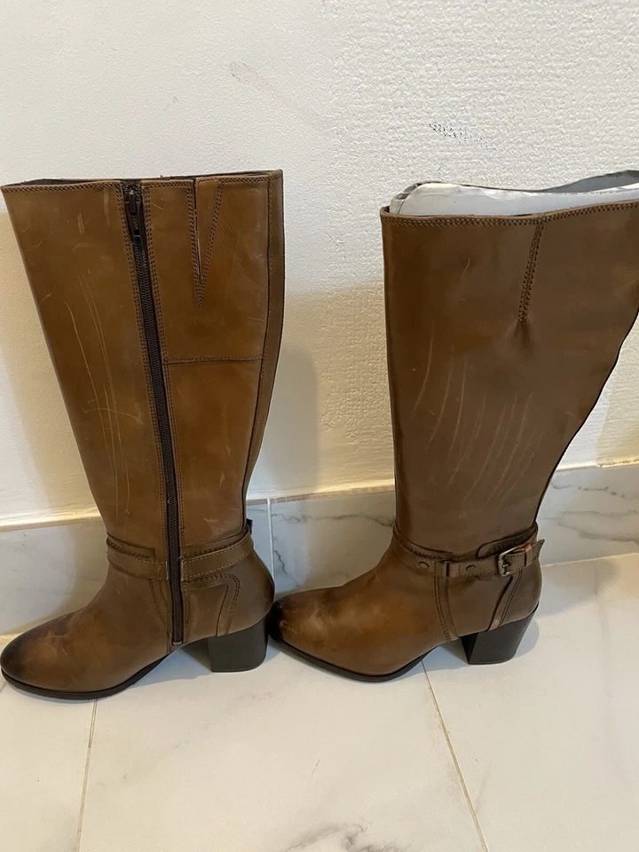 Botas de montar largas de cuero marrón Ravel talla Uk 6 EU 39 Foto 3 de 4