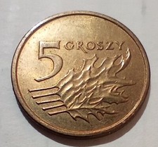 5 Groszy 2005 Poland Coin Rzeczpospolita Polaka