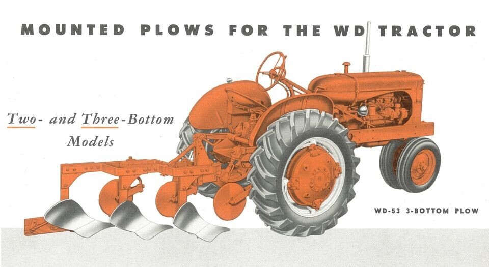 Allis Chalmers CA & WD Mounted Snap Coupling Moldboard Plow Sales