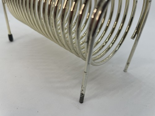 Mid-century Wire Spring Dog Letter Picture Holder Silver Vintage Basset Hound - Picture 7 of 10