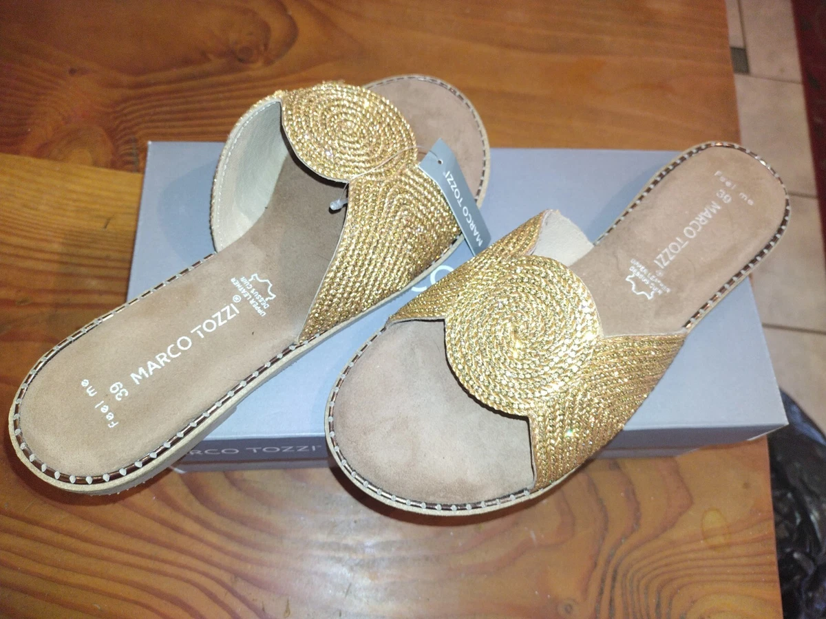 Marco tozzi deals gold shoes