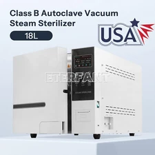 18L Class B Dental Autoclave Vacuum Medical Drying Steam Sterilizer LCD+Printer