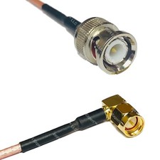 RG316 BNC MALE to SMA MALE ANGLE RF Cable Rapid-SHIP LOT