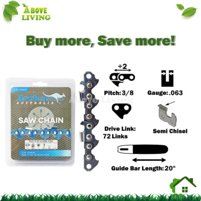 Chainsaw Chain S Chisel For 20'' Oleo-Mac 48 70 264F 980 980F Agristar Super 482