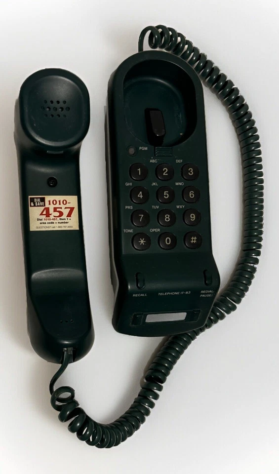 Teléfono fijo Sony IT-B3 verde bosque con botón pulsador con cable con manual Foto 4 de 4