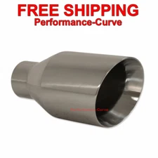Stainless Steel Exhaust Tip Double Wall 2.5" Inlet - 4.5" Outlet - 9" Long