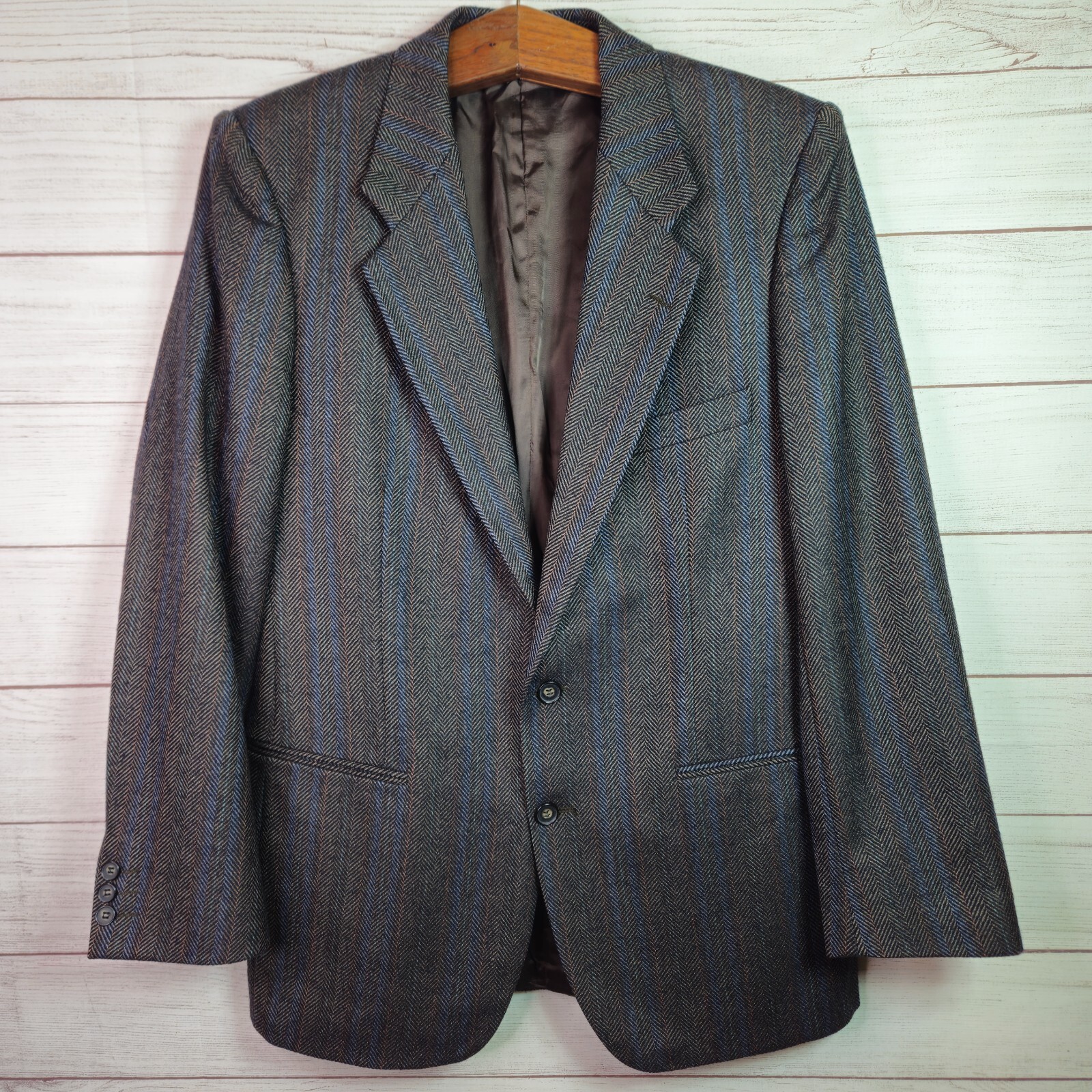 Cappotto blazer uomo YSL Yves Saint Laurent abbigliamento uomo spina di pesce taglia 44R