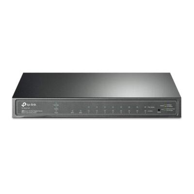 8 Port PoE Network Switch 2 SFP Slots Gigabit Ethernet with 61W Power Budget