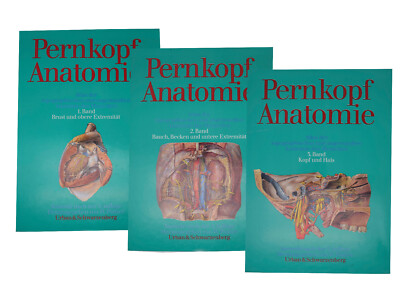 Pernkopf - Atlas der Anatomie des Menschen - Anatomieatlas Band 1 2 3 komplett