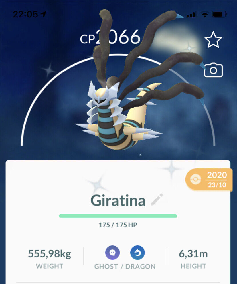 Shiny Giratina Origin Form Pokemon Trade Go LV20 Registered / 30 Day  Pokémon