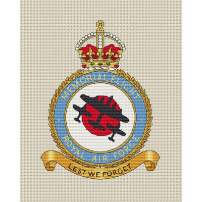 RAF Battle of Britain Memorial Flight Kreuzstich Design (Kit oder Karte)