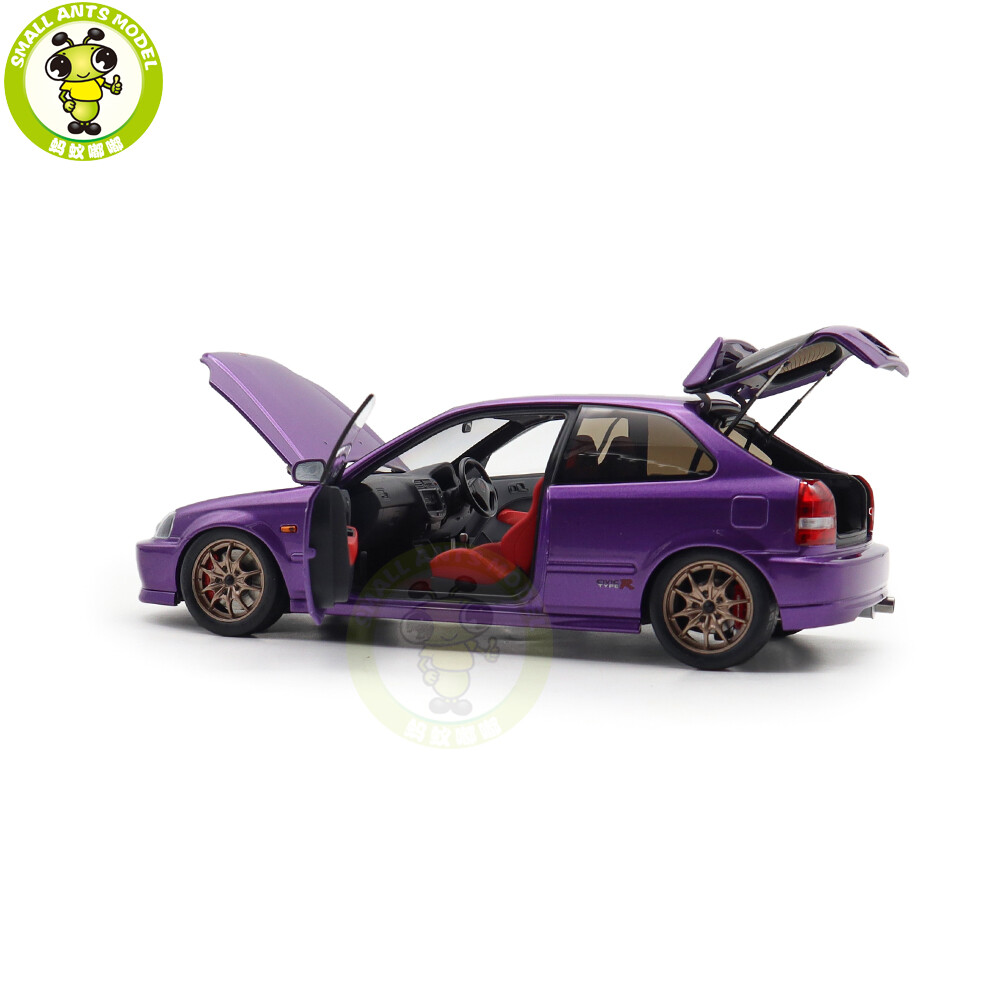 1/18 MOTORHELIX Honda CIVIC Type R EK9-120 Purple MF10 Wheels