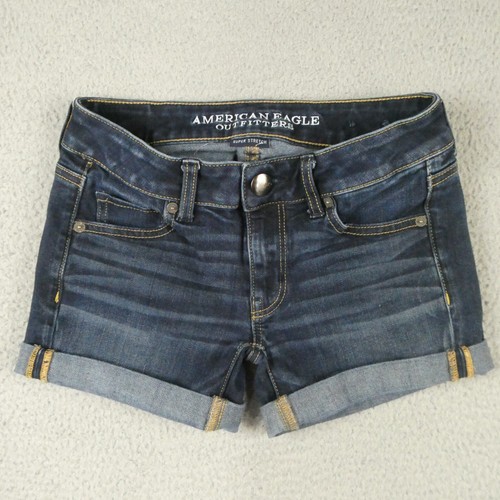 Short Jean American Eagle Motif Boucle - Taille 2 - Occasion Très Bon État