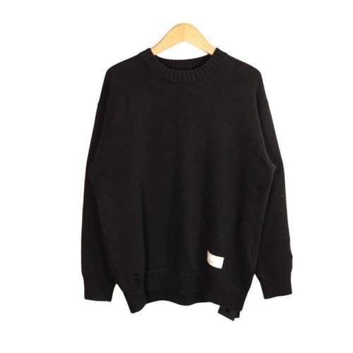 Neighborhood Savage Crewneck Sweater 26SS 261FUNH-KNM01 Size M Black Cotton