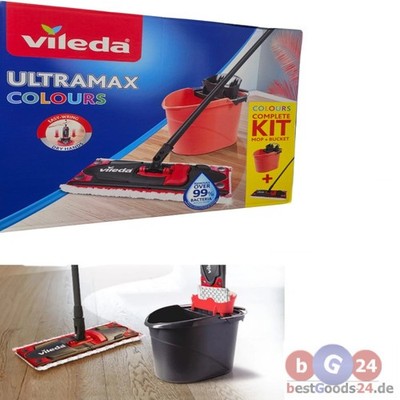 Vileda ULTRAMAX 2in1 Bodenwischer Komplett Set mit Extra Bezug Wischmopp