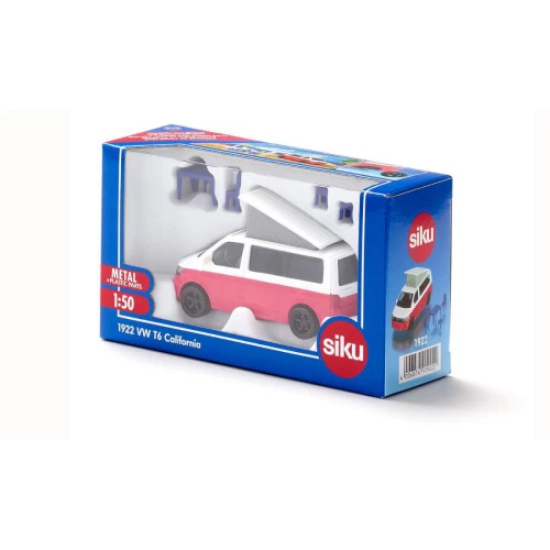VW PULMINO CON ACCESSORI 1:50 Siku Campers-Roulottes Modellino Nuovo - Immagine 3 di 3